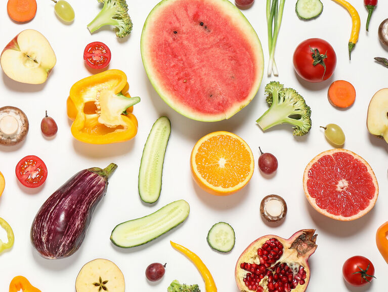 Buntes Obst und Gemüse Buntes Obst und Gemüse