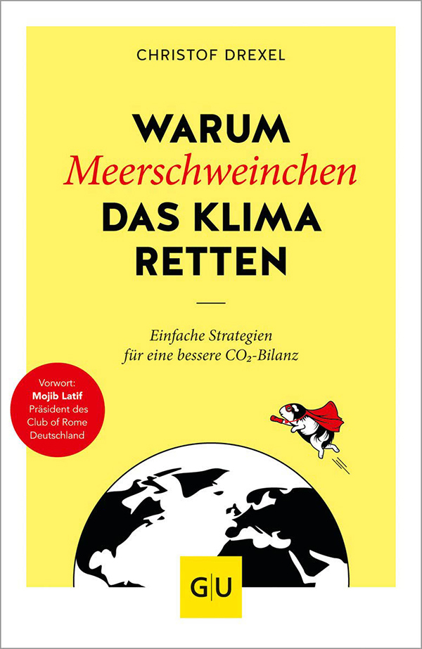 Buchcover: Gelber Hintergrund mit Globus-Illustration in schwarz-weiß, schwarze und rote Schrift
